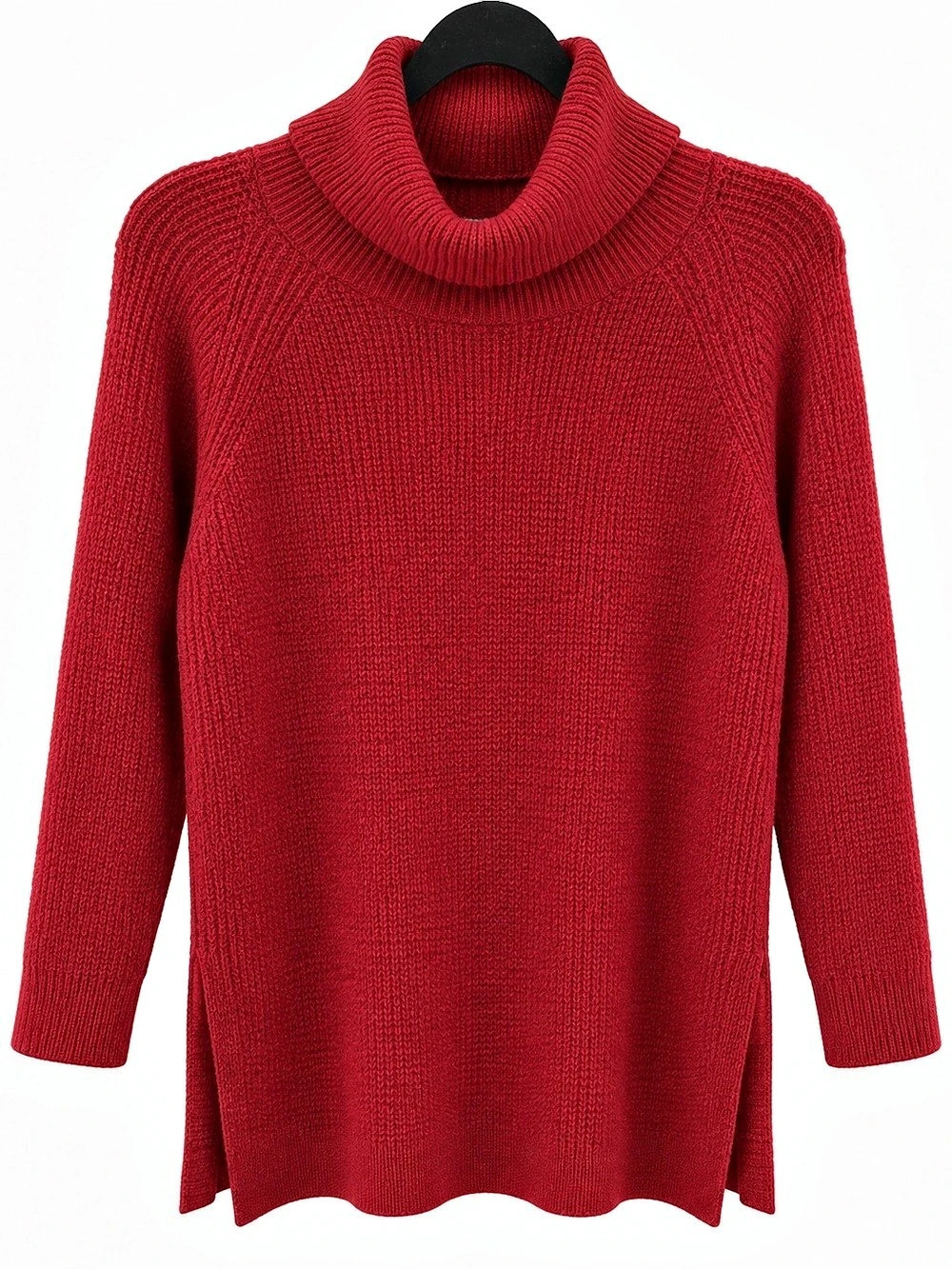 ON•34TH Roll Mock-Neck Turtleneck Sweater Red Large